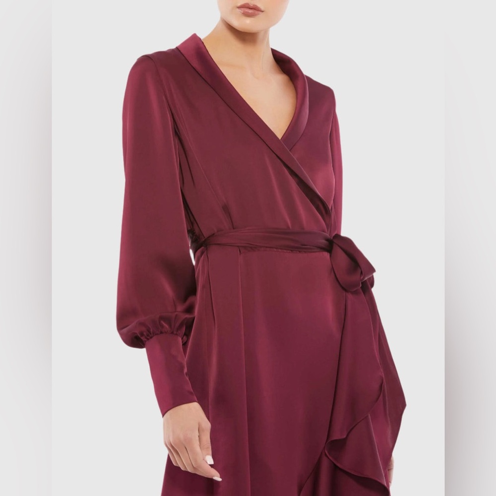 NWT |  Mac Duggal Wrap Midi Dress - Picture 3 of 3